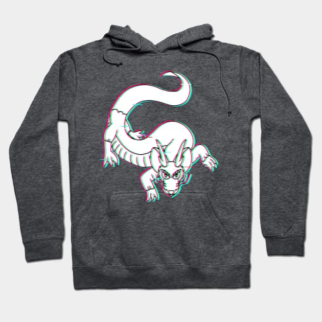 Rat Dragon (Glitched Version) Hoodie by Rad Rat Studios